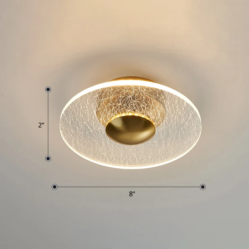 Acryl schijf semi-inbouwlamp postmoderne heldere LED-plafondlamp voor gang Clearhalo
