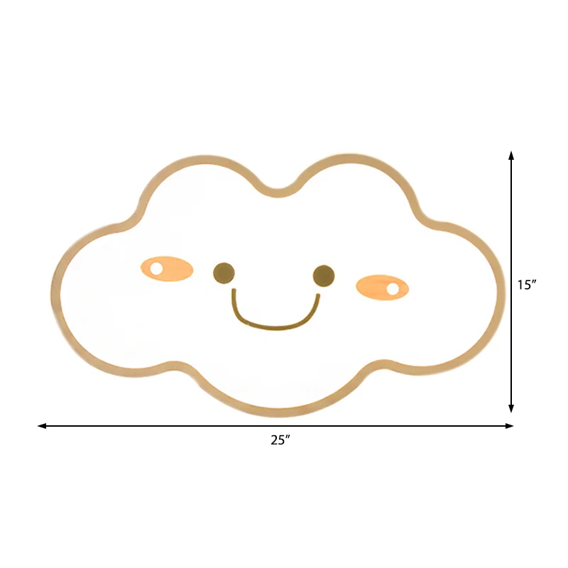 Acryl Shy Cloud inbouwplafondlamp kinderslaapkamer cartoon LED-plafondarmatuur wit Clearhalo