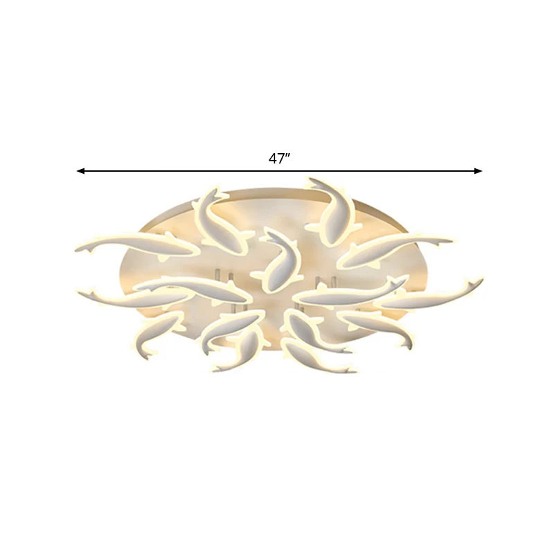Acryl Vissen LED Inbouwlamp Modern 3/5/9 Lichten Plafondgemonteerde verlichting warm / wit / natuurlijk licht Clearhalo