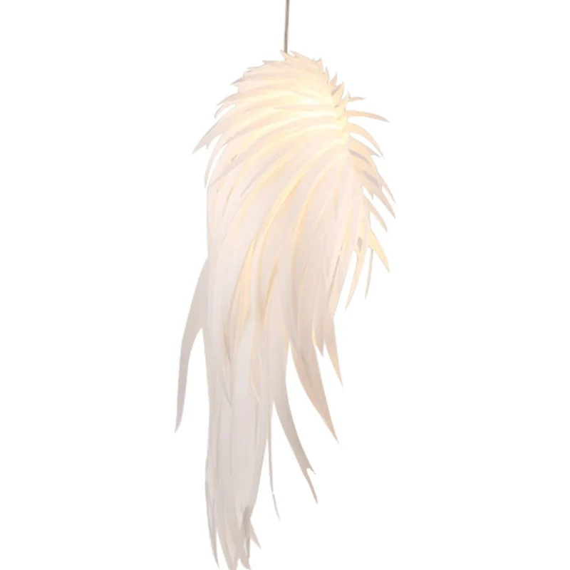 Angel Wing Feather hanglamp minimalistische kunststof witte hanglamp voor woonkamer Clearhalo