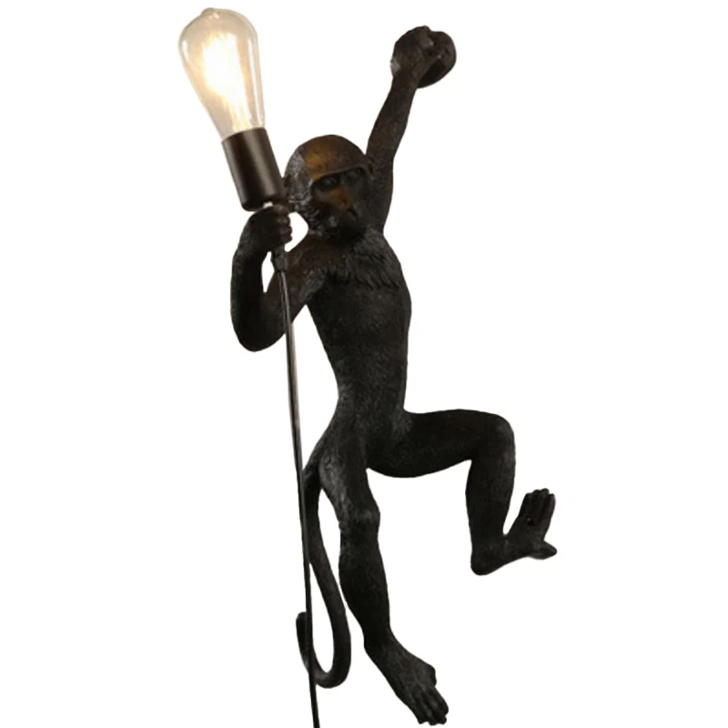 Art Deco Aap Wandlamp Hars 1 Hoofd Kinderslaapkamer Muurverlichtingsarmatuur Clearhalo