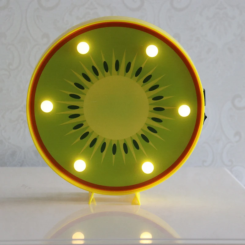 Artistieke fruitvormige LED-tafelverlichting Plastic slaapkamer batterij nachtkastje licht Clearhalo