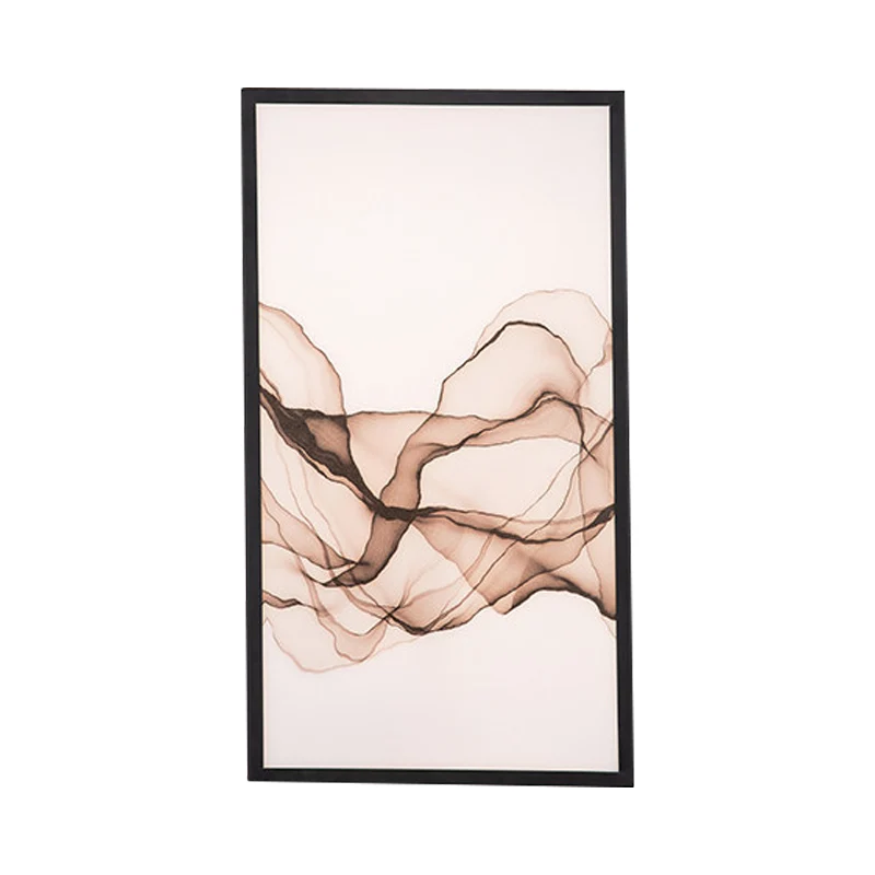 Azië LED-muurschilderinglamp acryl zwart rechthoekig rookpatroon wandmontage lichtarmatuur Clearhalo