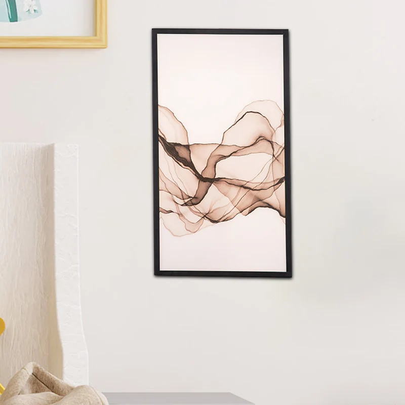 Azië LED-muurschilderinglamp acryl zwart rechthoekig rookpatroon wandmontage lichtarmatuur Clearhalo