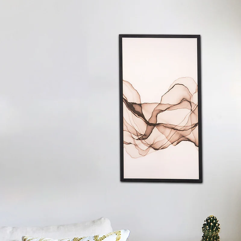 Azië LED-muurschilderinglamp acryl zwart rechthoekig rookpatroon wandmontage lichtarmatuur Clearhalo