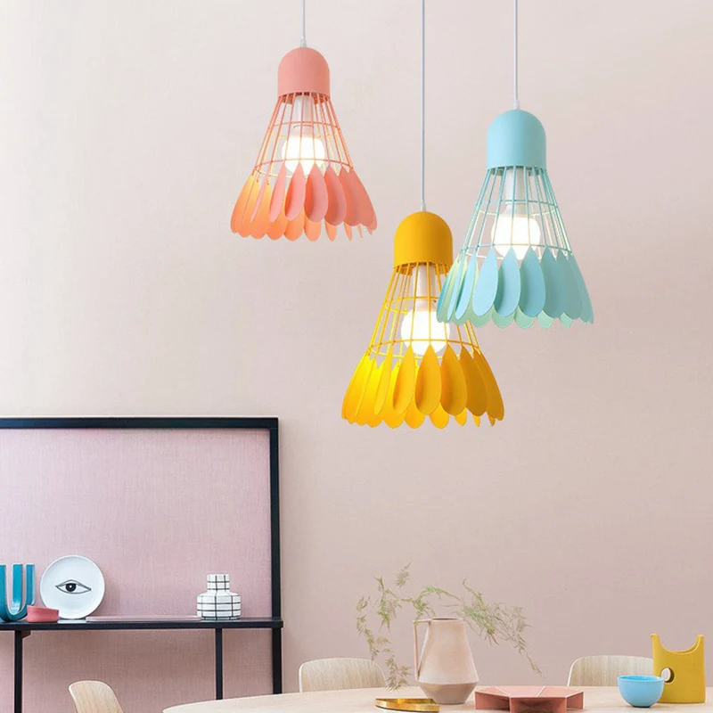 Badminton hanglamp Macaron ijzer 1-lamps hanglamp voor eetkamer Clearhalo