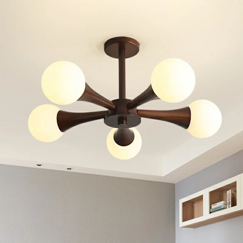 Balpende verlichtingsarmatuur Eenvoud Opaalglas Eetkamer Plafondophanglamp Clearhalo