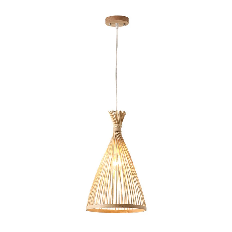 Bamboe conische hanglamp Japanse stijl 1 kops plafondhanglamp voor theesalon Clearhalo