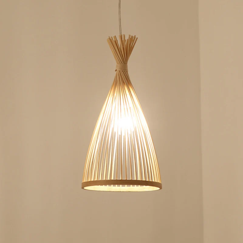 Bamboe conische hanglamp Japanse stijl 1 kops plafondhanglamp voor theesalon Clearhalo