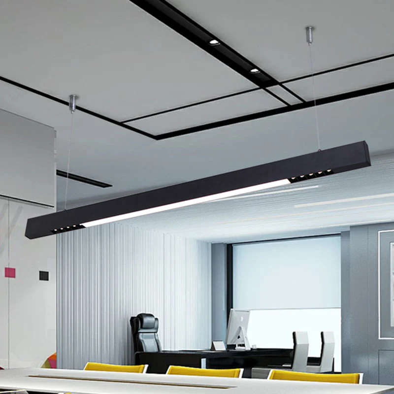 Barvormige acryl hanglampset Minimalisme LED-hanglamp voor kantoor Clearhalo