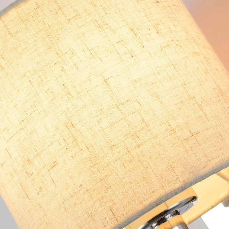 Beige cilinder leesvloerlamp modernisme stof LED staande lamp voor woonkamer Clearhalo