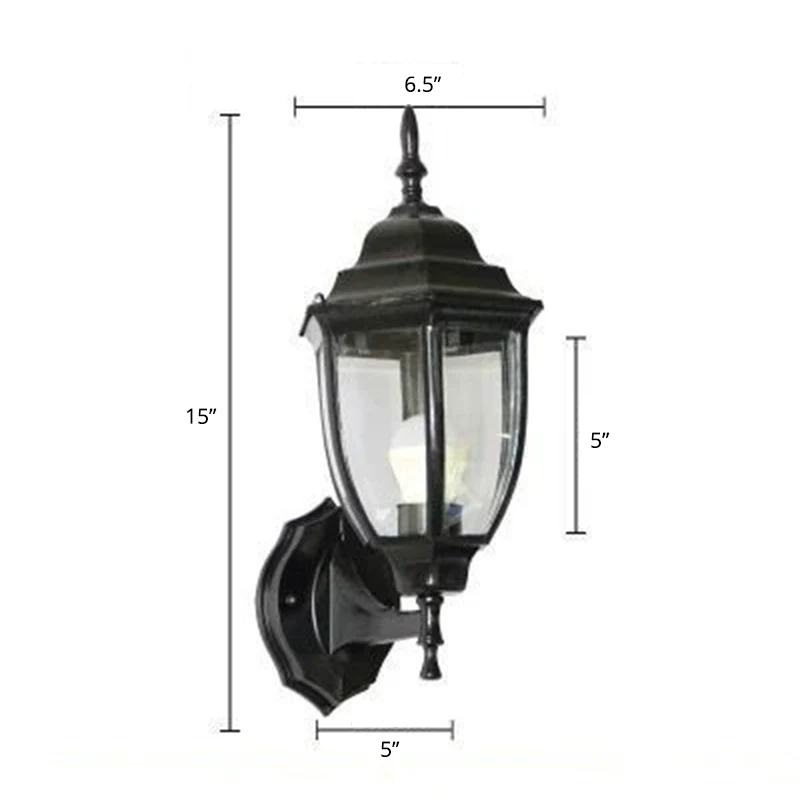 Bell Garden Wandverlichtingsideeën Vintage aluminium 1-lichts wandlamp met glazen kap Clearhalo