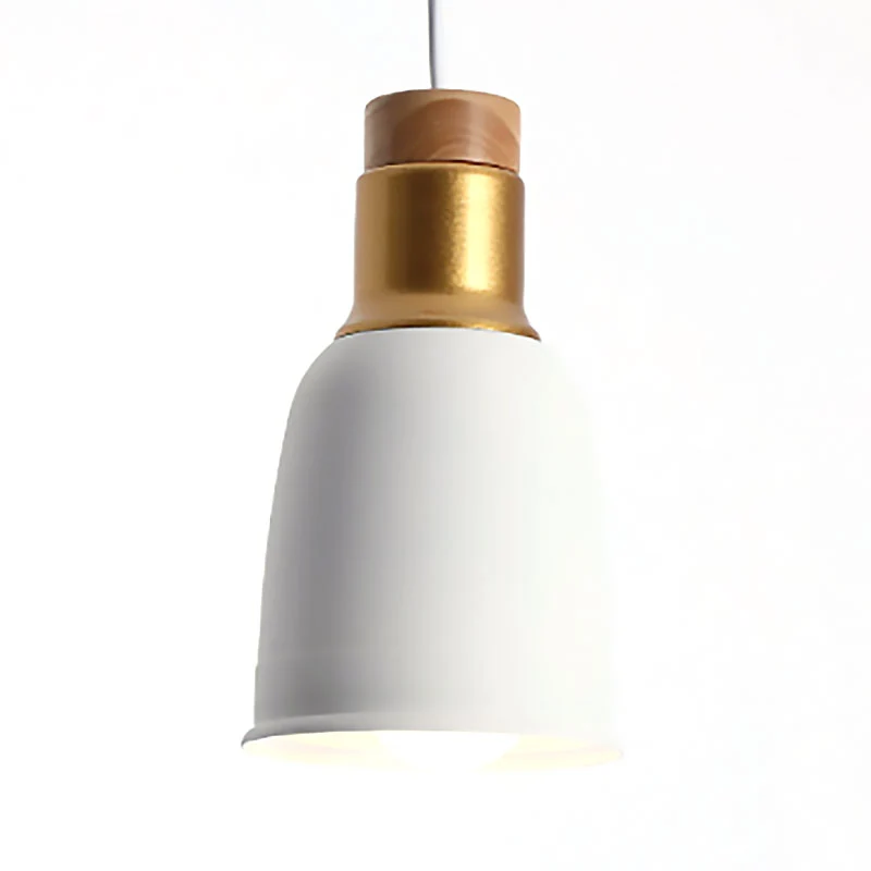 Bell Hanglamp Nordic Metaal 1-lichts Zwart/Grijs/Wit Hangende plafondlamp Clearhalo