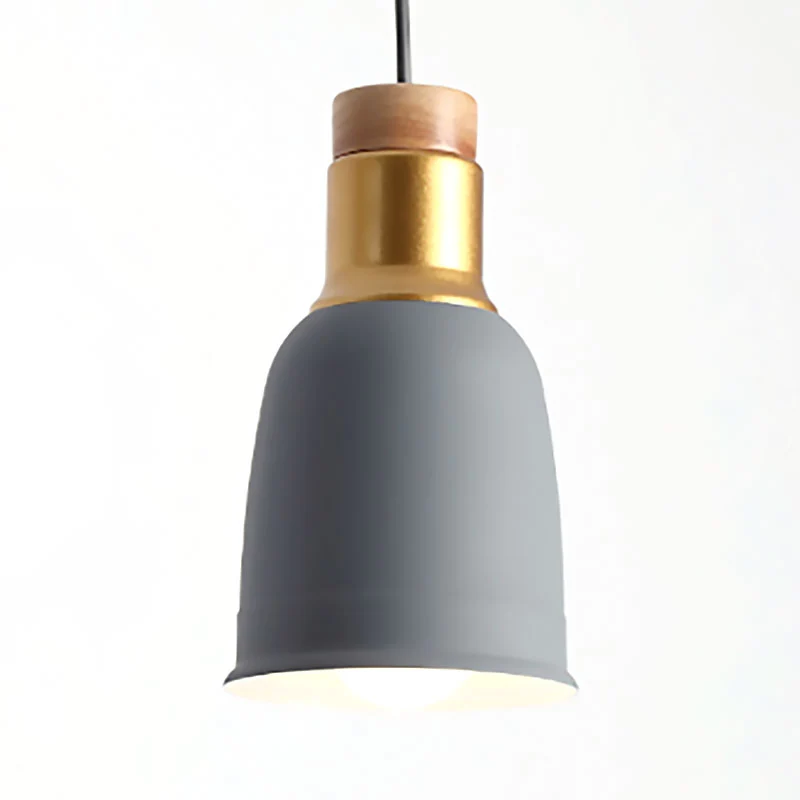 Bell Hanglamp Nordic Metaal 1-lichts Zwart/Grijs/Wit Hangende plafondlamp Clearhalo