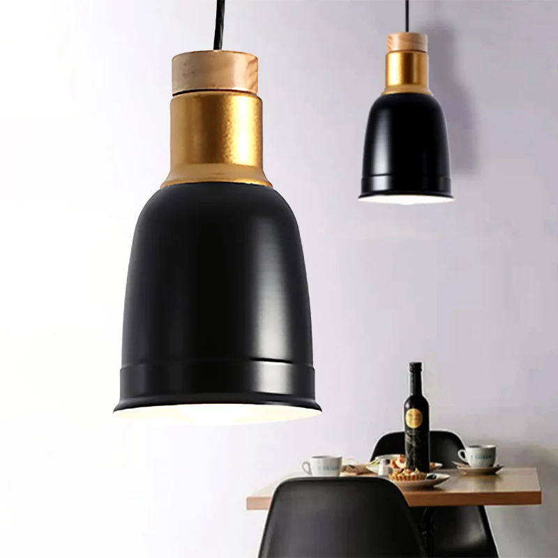 Bell Hanglamp Nordic Metaal 1-lichts Zwart/Grijs/Wit Hangende plafondlamp Clearhalo
