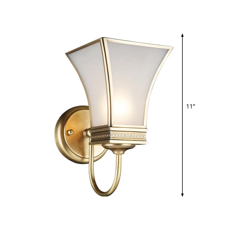 Bell Metal Wandkandelaar Traditionele 1/2 Lampen Messing Woonkamer Wandverlichtingsarmatuur Clearhalo