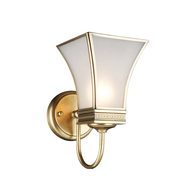Bell Metal Wandkandelaar Traditionele 1/2 Lampen Messing Woonkamer Wandverlichtingsarmatuur Clearhalo
