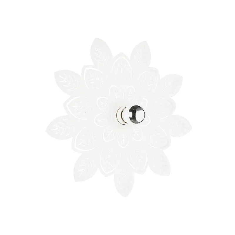 Bladvormige ijzeren schansverlichting Nordic 1-lichts witte LED-wandmontagelamp voor woonkamer Clearhalo