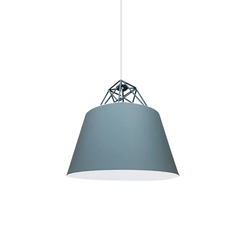 Blauw/paars/roze kegelvormige hanglamp Hedendaags Metaal 1-lichts restaurantplafondlamp Clearhalo