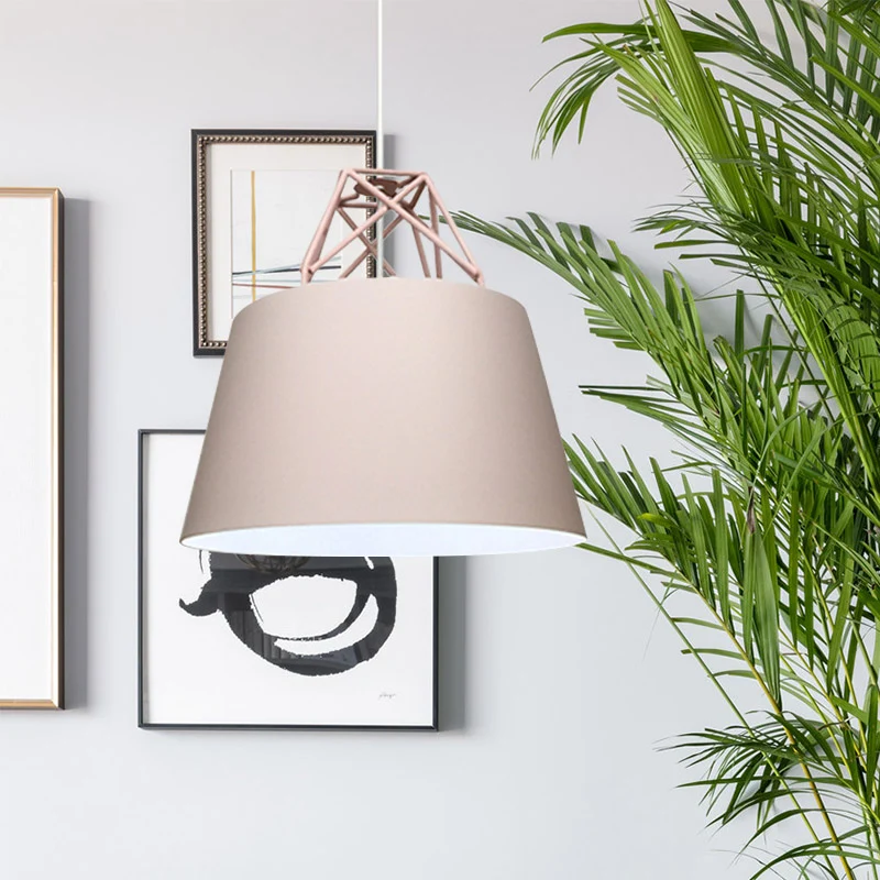 Blauw/paars/roze kegelvormige hanglamp Hedendaags Metaal 1-lichts restaurantplafondlamp Clearhalo