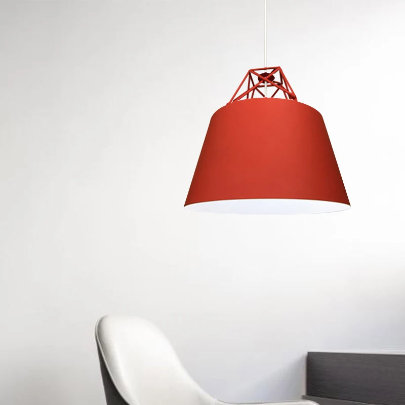 Blauw/paars/roze kegelvormige hanglamp Hedendaags Metaal 1-lichts restaurantplafondlamp Clearhalo