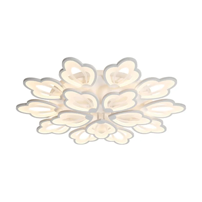 Bloemenplafond Inbouw Modern Acryl 3/5/9 Lichten Slaapkamer LED Inbouw Plafondlamp Wit/Warm/Natuurlijk Licht Clearhalo