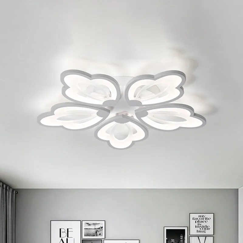 Bloemenplafond Inbouw Modern Acryl 3/5/9 Lichten Slaapkamer LED Inbouw Plafondlamp Wit/Warm/Natuurlijk Licht Clearhalo