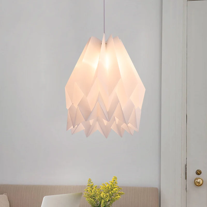 Bochtige acryl hanglampset Modernistische 1-lichts hangende hanglamp met witte afwerking Clearhalo