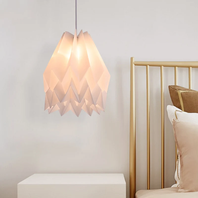 Bochtige acryl hanglampset Modernistische 1-lichts hangende hanglamp met witte afwerking Clearhalo
