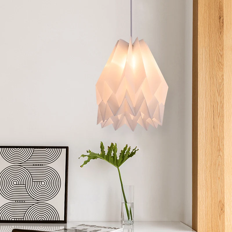 Bochtige acryl hanglampset Modernistische 1-lichts hangende hanglamp met witte afwerking Clearhalo