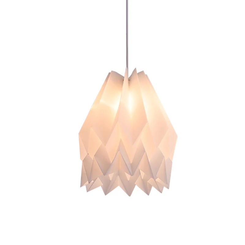 Bochtige acryl hanglampset Modernistische 1-lichts hangende hanglamp met witte afwerking Clearhalo