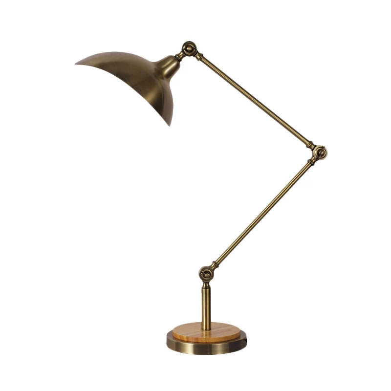 Boerderij Dome Shade Tafellamp LED Metallic Leesboeklamp Zilver met Zwenkarm Clearhalo