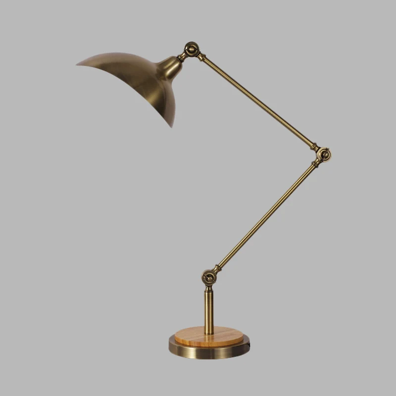 Boerderij Dome Shade Tafellamp LED Metallic Leesboeklamp Zilver met Zwenkarm Clearhalo