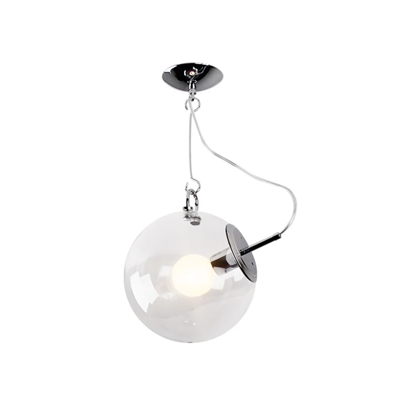 Bol-plafondverlichting eigentijds helder glas 1-lamp hangende hanglamp, 10"/12" breed Clearhalo