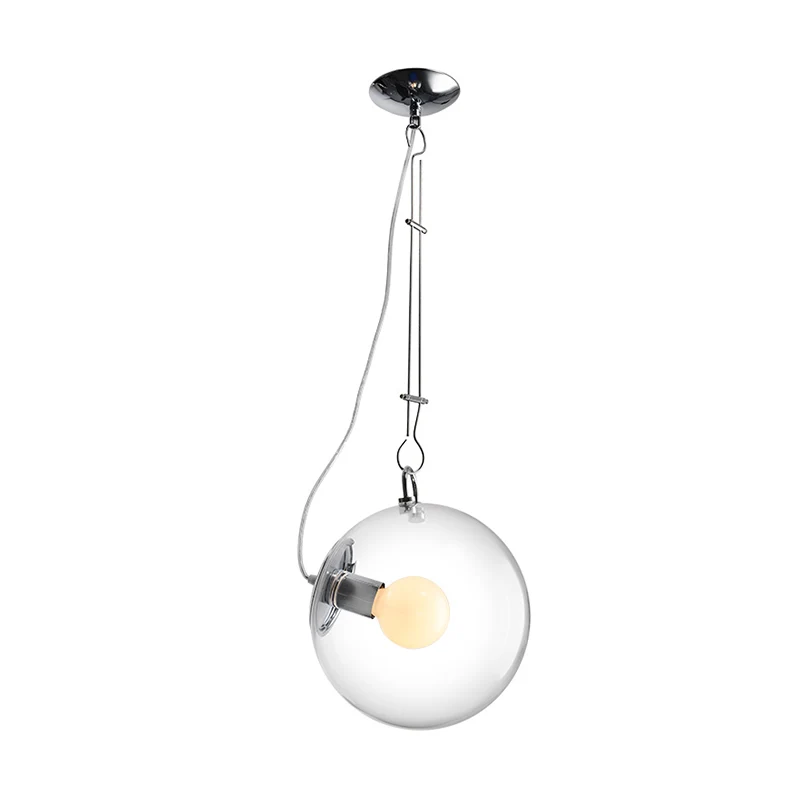 Bol-plafondverlichting eigentijds helder glas 1-lamp hangende hanglamp, 10"/12" breed Clearhalo