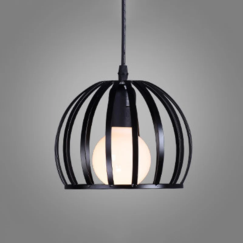 Bolvormige Hangende Verlichting Hedendaags Metaal 7"/12"/14" Breed 1 Kop Zwart/Wit Plafond Hanglamp Clearhalo