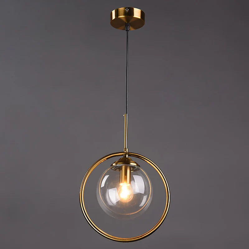 Bolvormige hanglamp, eigentijdse stijl, glasheldere hanglamp voor slaapkamer Clearhalo