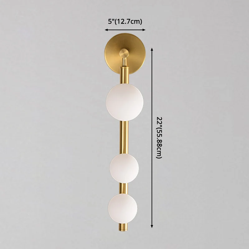 Bolvormige ijdelheid wandlamp moderne luxe stijl glas 3 lichts ijdelheid licht Clearhalo