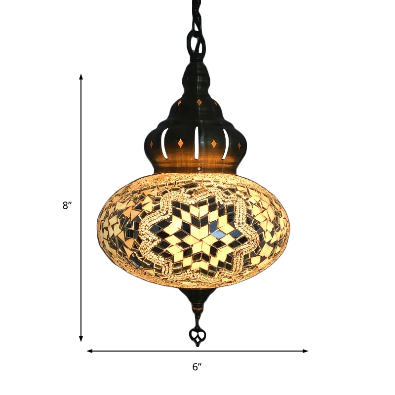 Bolvormige plafondlamp vintage wit/rood/blauw glas 1/5 lampen hanglamp voor koffiehuis Clearhalo