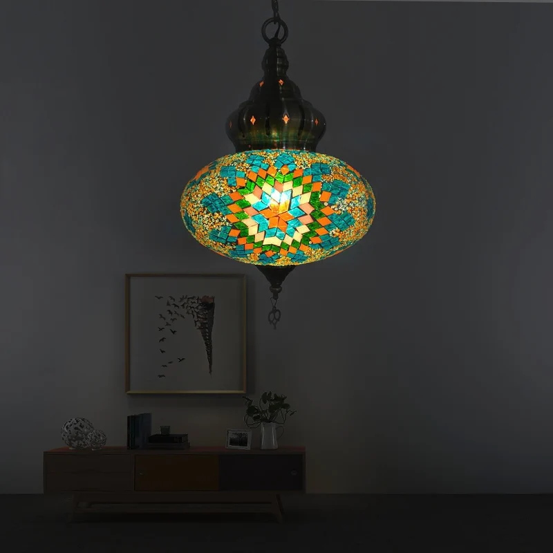 Bolvormige plafondlamp vintage wit/rood/blauw glas 1/5 lampen hanglamp voor koffiehuis Clearhalo