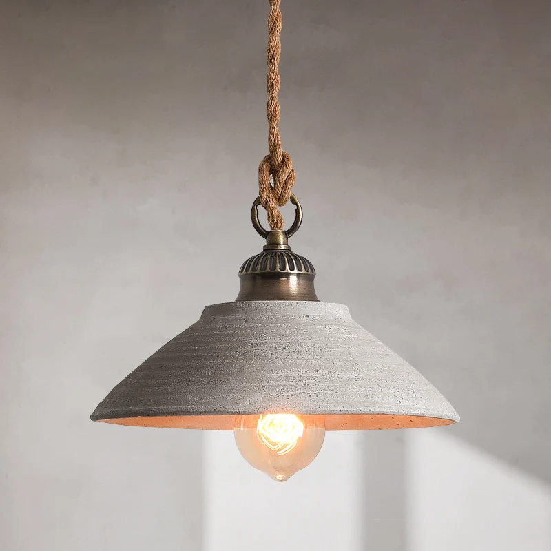 Bowl Eetkamer Plafondlamp Cement Single Minimalistische hangende hanglamp grijs Clearhalo