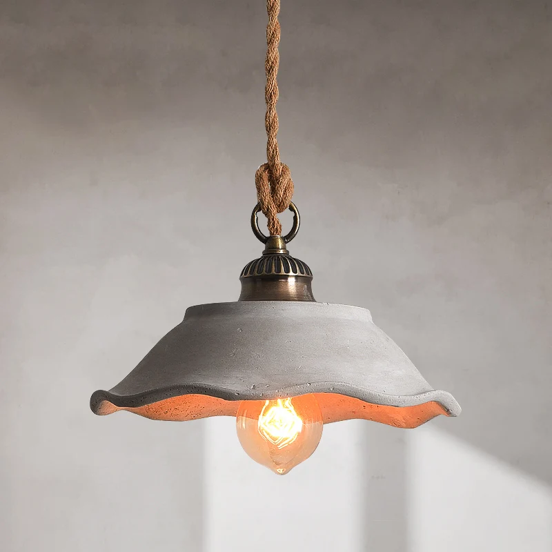 Bowl Eetkamer Plafondlamp Cement Single Minimalistische hangende hanglamp grijs Clearhalo