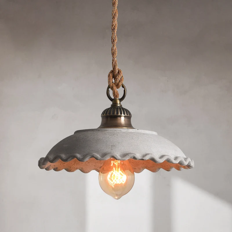 Bowl Eetkamer Plafondlamp Cement Single Minimalistische hangende hanglamp grijs Clearhalo