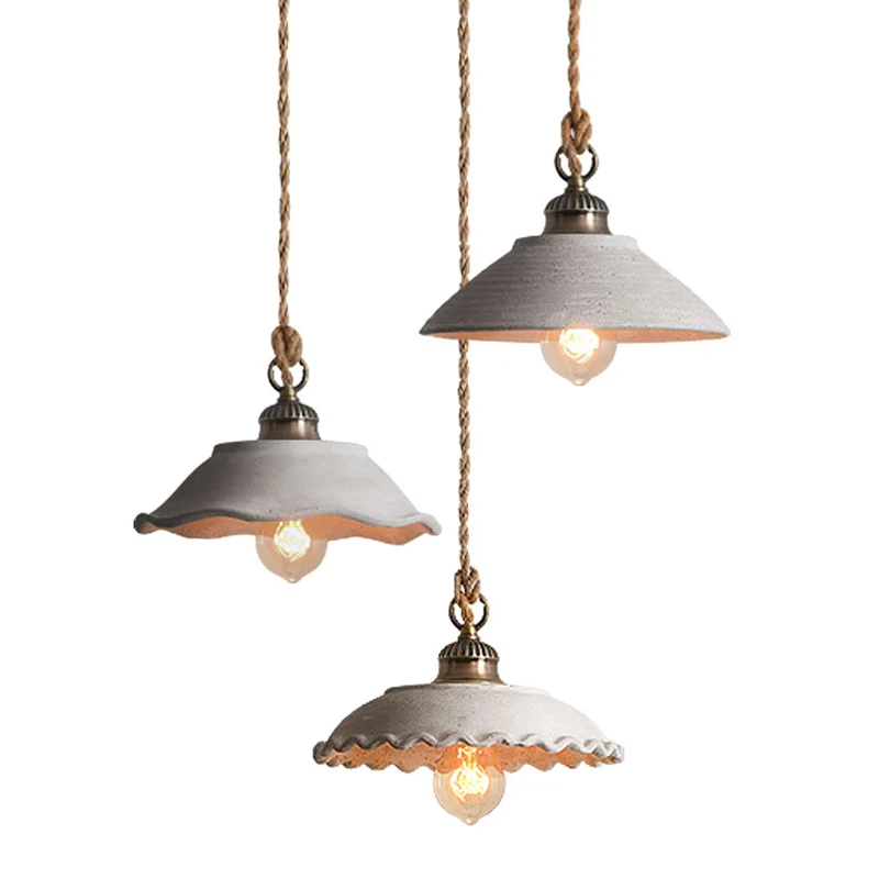 Bowl Eetkamer Plafondlamp Cement Single Minimalistische hangende hanglamp grijs Clearhalo