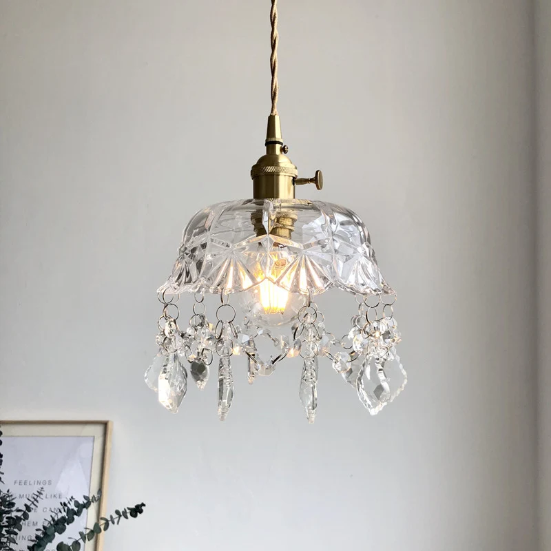 Bowl hangende plafondlamp moderne stijl kristallen gangpad plafond hanglamp goud Clearhalo
