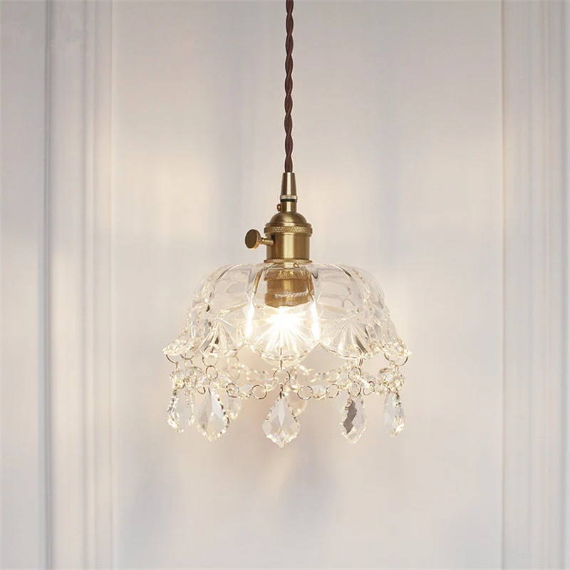 Bowl hangende plafondlamp moderne stijl kristallen gangpad plafond hanglamp goud Clearhalo
