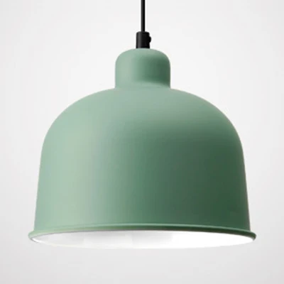 Bowl Shade Hanglamp Macaron-stijl aluminium hanglamp met enkele kop voor restaurant Clearhalo