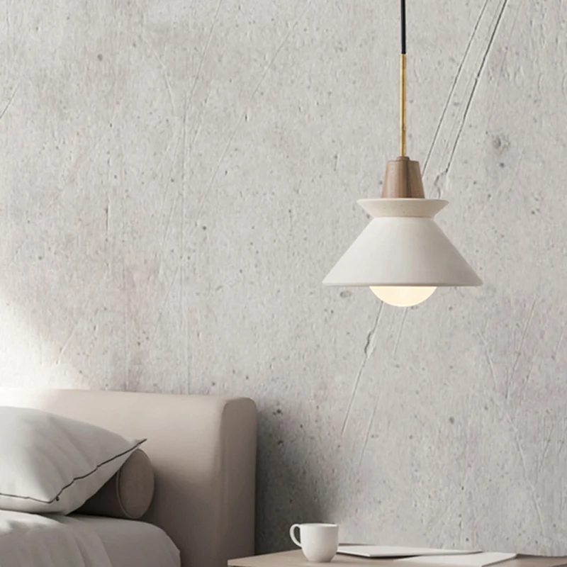 Bowl Shade Plafondlamp Eenvoud Cement Enkele Eetkamer Hangende hanglamp wit Clearhalo