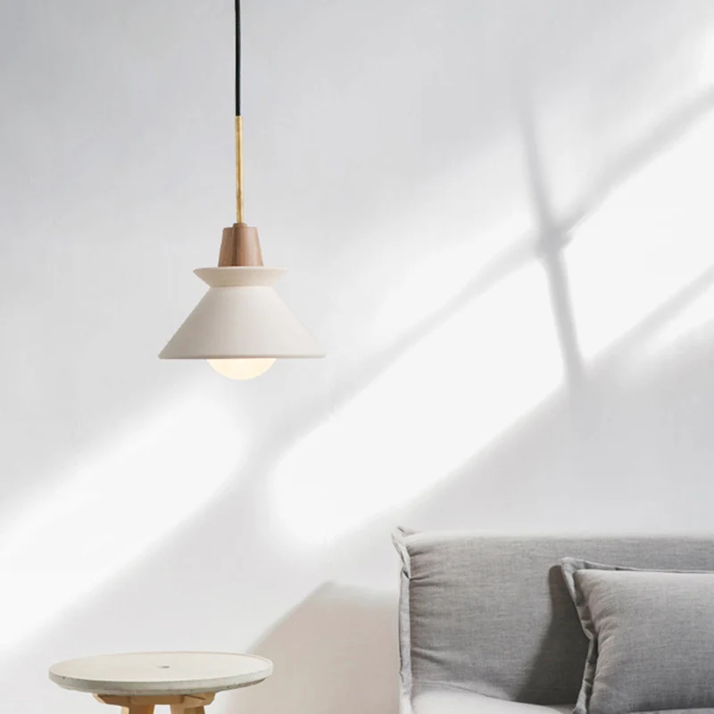 Bowl Shade Plafondlamp Eenvoud Cement Enkele Eetkamer Hangende hanglamp wit Clearhalo