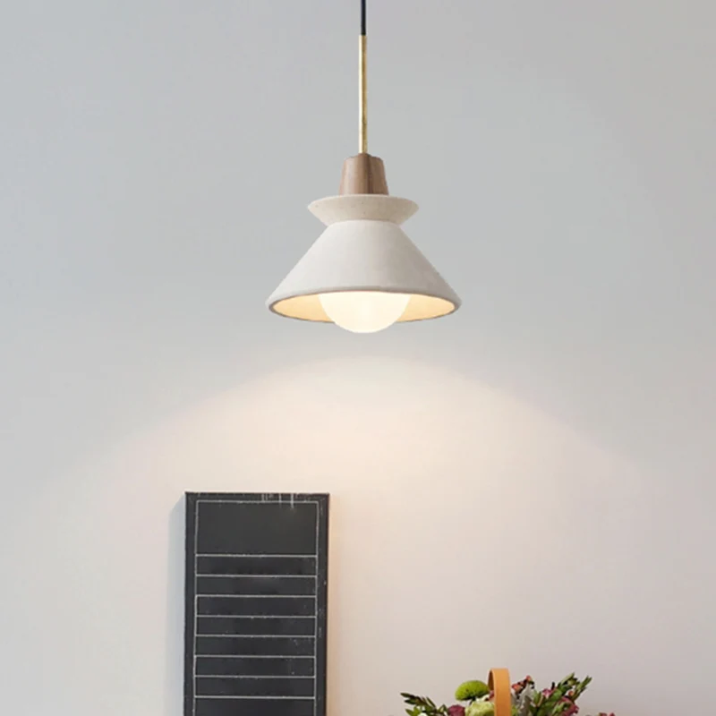 Bowl Shade Plafondlamp Eenvoud Cement Enkele Eetkamer Hangende hanglamp wit Clearhalo